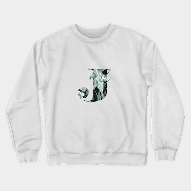 Flower Alphabet J Crewneck Sweatshirt by froileinjuno